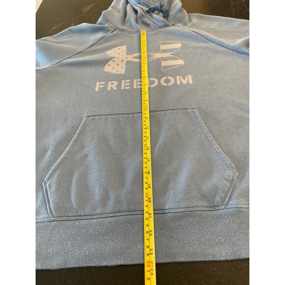 Under Armour Lt.  Blue  Fleece Freedom Rival hoodie XL - Picture 10 of 12